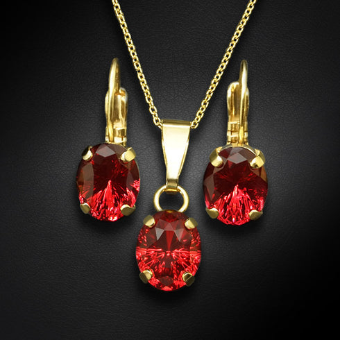 Komplekts "Mistika II (Scarlet)" su Swarovski™ kristalais